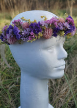 Load image into Gallery viewer, Violet Dreams Dried Flower Crown
