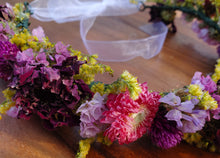 Load image into Gallery viewer, Purple Lane Dried Flower Crown
