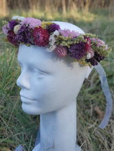 Load image into Gallery viewer, Blushing Tide Dried Flower Crown
